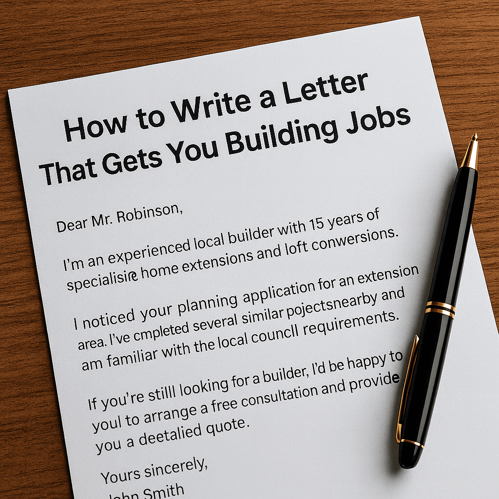 How to Write a Letter That Gets You Building Jobs