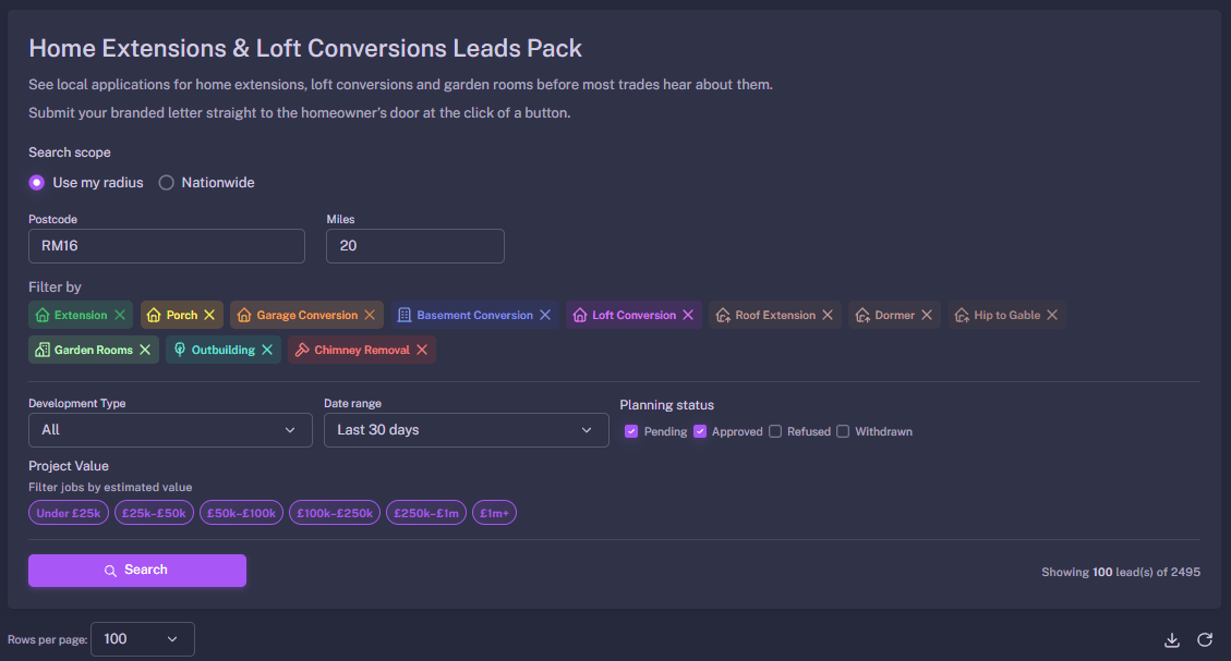 How Builders Can Filter Planning Applications by Project Value | BuildAlert